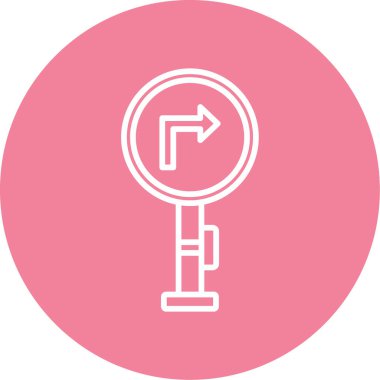 Yol işaretleri simgesinin vektör illüstrasyonu 