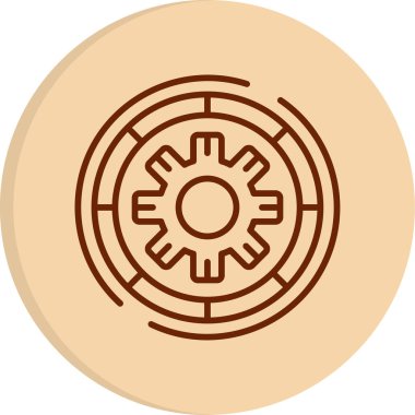 Görev yerine getirilen simge vektör illüstrasyonu         