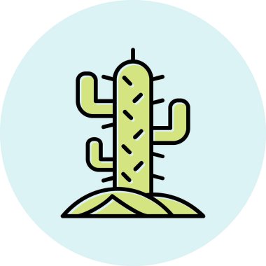 Kaktüs. Web simgesi basit illüstrasyon 