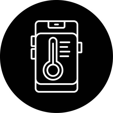 Sıcaklık web simgesi resimleme tasarımı