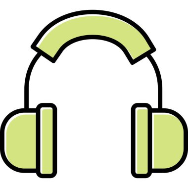 Kulaklık. Web simgesi basit illüstrasyon 