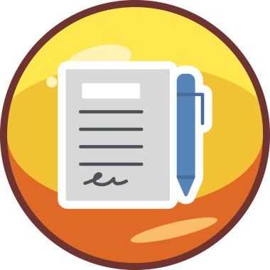 Kalem simgesi çizimi olan planlayıcı