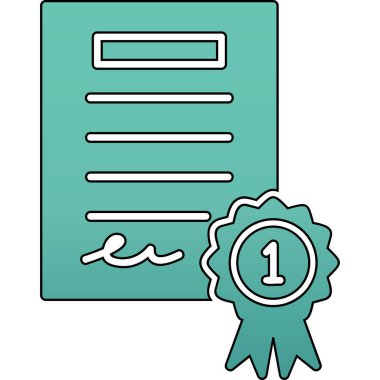 Sertifika. Web simgesi basit tasarım