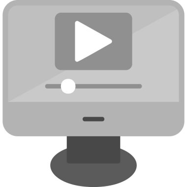 video oynatıcı simgesi, vektör illüstrasyonu 