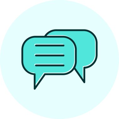 Sohbet simgesi vektör illüstrasyonu 