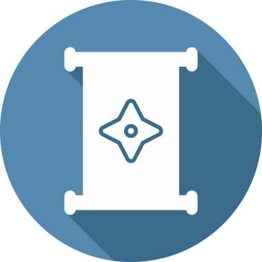  Eski parşömen simgesi, vektör illüstrasyonu basit tasarım