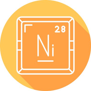 Nikel web simgesi, vektör illüstrasyonu 