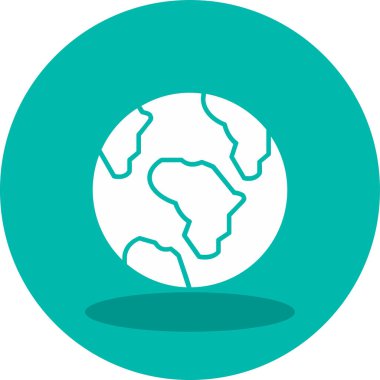 toprak küresi simgesi, vektör illüstrasyonu basit tasarım