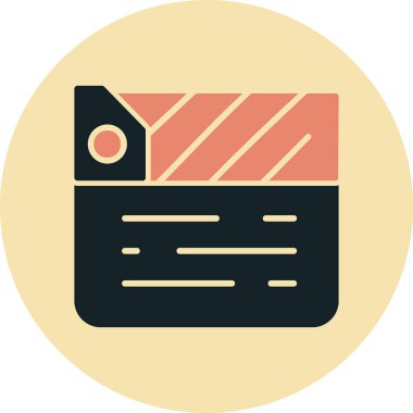 Alkış tahtası simgesi. Film yapma işareti, vektör illüstrasyonu