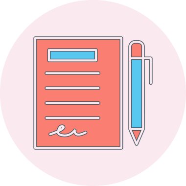 Kalem simgesi çizimi olan planlayıcı