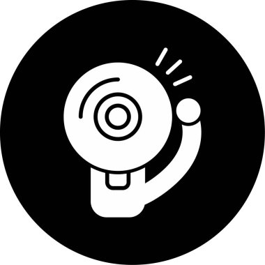 Yangın Alarmı simgesinin vektör çizimi         