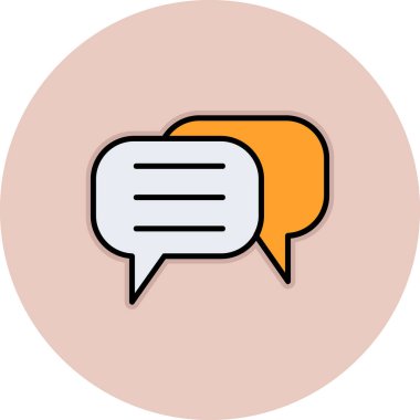 Sohbet simgesi vektör illüstrasyonu 