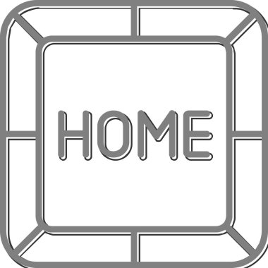 Eve. Web simgesi basit illüstrasyon