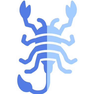 Akrep simgesi, basit vektör illüstrasyonu 