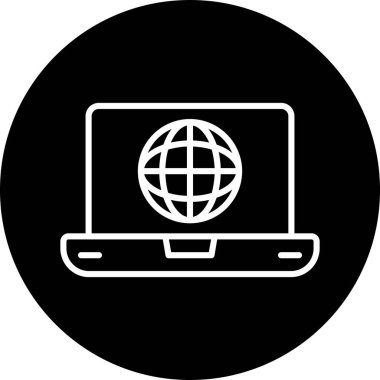 İnternet web simgesi basit illüstrasyon 