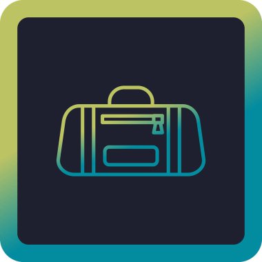 Spor çantası simgesi, vektör illüstrasyonu