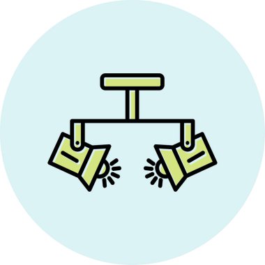 Spotlight simgesi, web basit illüstrasyon