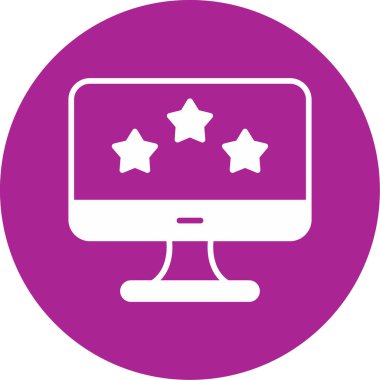 Dijital pazarlama, derecelendirme. Web simgesi basit illüstrasyon