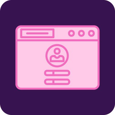 Günlük Kaydı Web simgesi, vektör illüstrasyonu