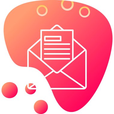 E- posta İş Teklif simgesi vektör illüstrasyonu