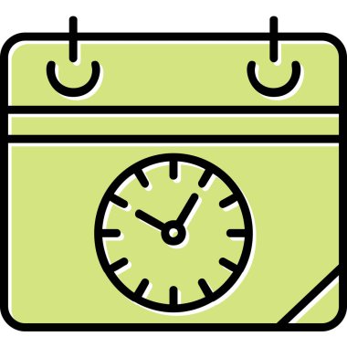 Zamanlama simgesi, vektör illüstrasyonu