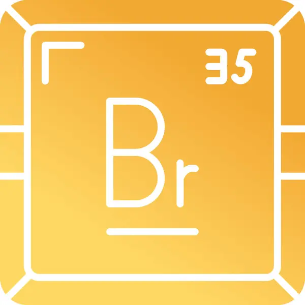 stock vector Bromine - Fundamental Chemical Element