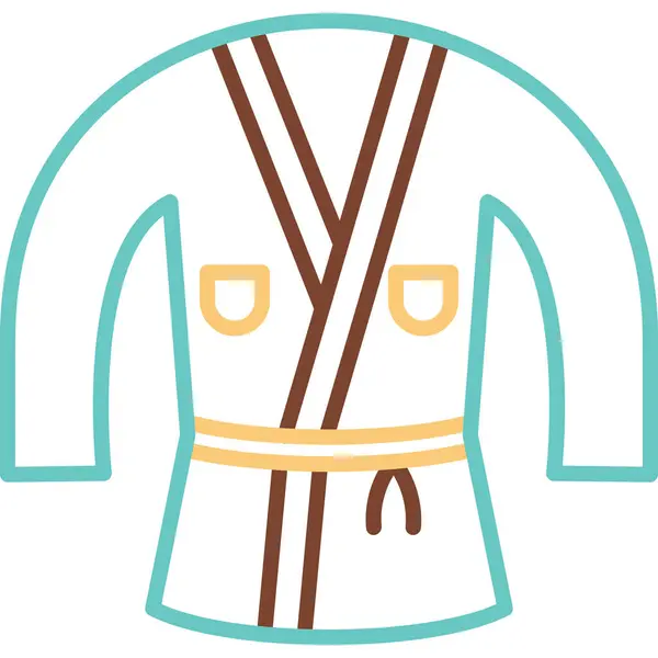 stock vector Japanese hakama Haori icon, vector illustration