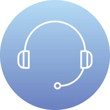 Kulaklık. Web simgesi basit illüstrasyon