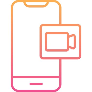 Video Arama simgesi, düz tasarım