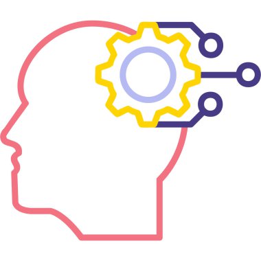 Düşünüyorum. Web simgesi basit illüstrasyon           