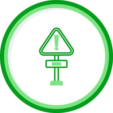 dikkat yol işareti simgesi vektör biçiminde