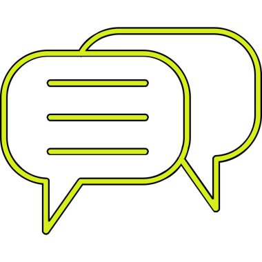 Sohbet simgesi vektör illüstrasyonu 