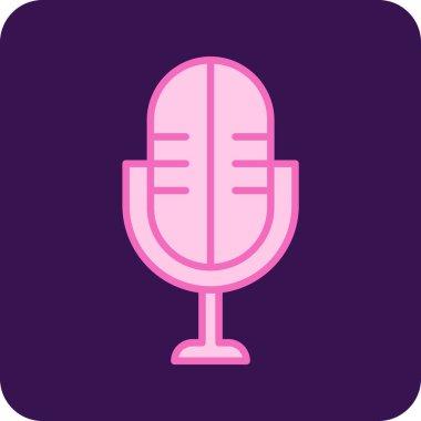 Retro mikrofonun vektör illüstrasyonu