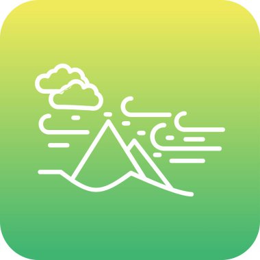 Kum fırtınası web simgesi, vektör illüstrasyonu