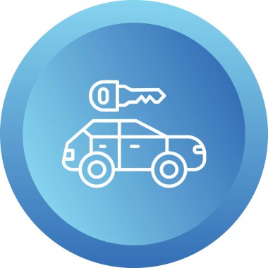 araba simgesi vektör illüstrasyonu 