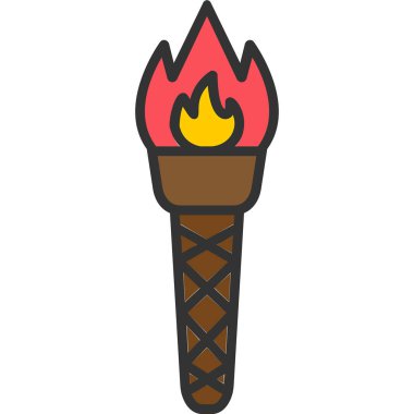 Meşalede yanan alev.