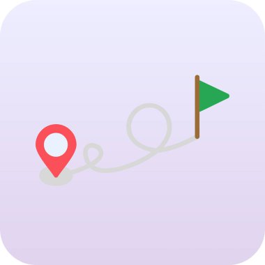 Hedef konsept, konum pin vektörü simgesi