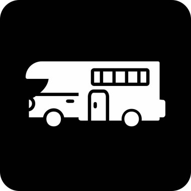 karavan web simgesi basit illüstrasyon