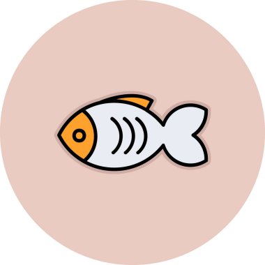 Balık. Web simgesi basit illüstrasyon 