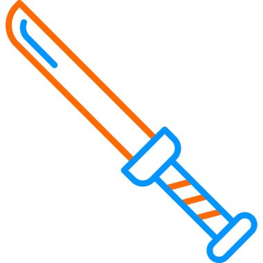 Bir kılıç simgesinin vektör illüstrasyonu 