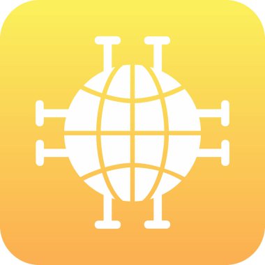 Dünya çapında web simgesi vektör illüstrasyonu               