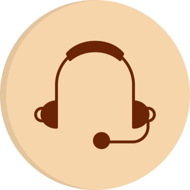 Kulaklık. Web simgesi basit illüstrasyon