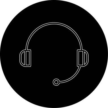 Kulaklık. Web simgesi basit illüstrasyon