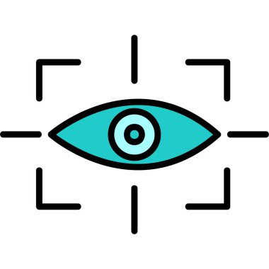 vizyon web simgesi, vektör illüstrasyonu 