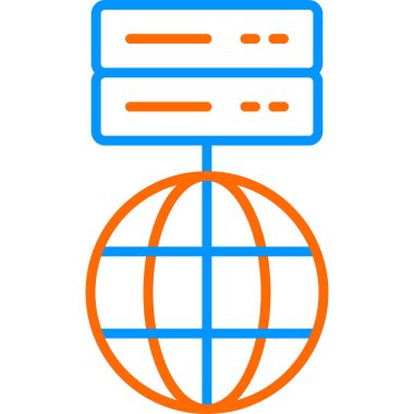 Küre sembolü, vektör illüstrasyonlu Veri Ağı simgesi 