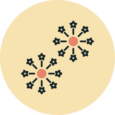 Havai fişek web simgesi, vektör illüstrasyonu 