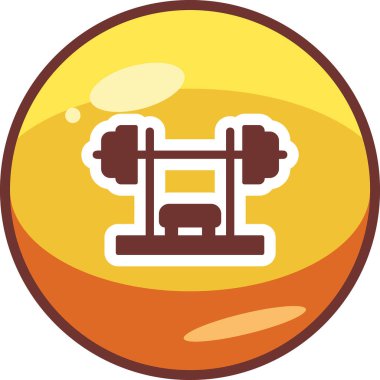 Bench Press simge vektör illüstrasyon tasarımı 