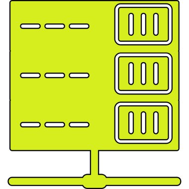bilgisayar sunucu simgesi, vektör illüstrasyonu basit tasarım