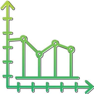 Büyüme grafiği Web simgesi basit illüstrasyon  