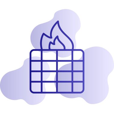 Ateş vektörü simgesini ateşle 